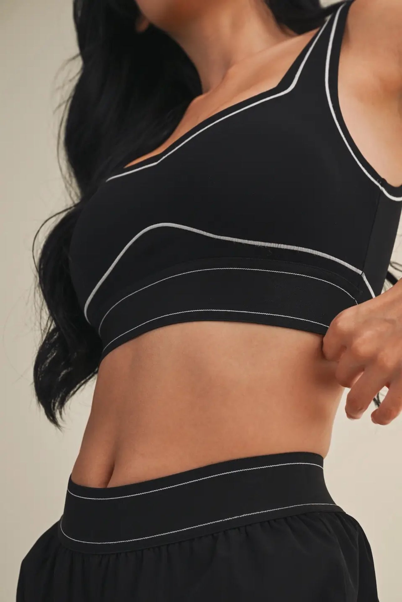 Contrast Stitch Sports Bra