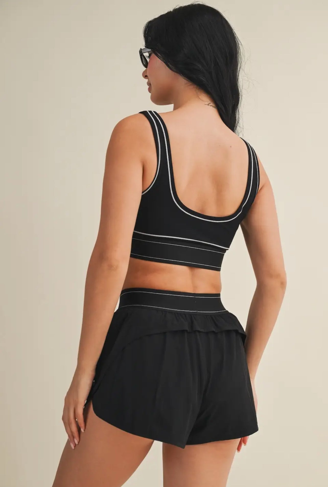 Contrast Stitch Sports Bra