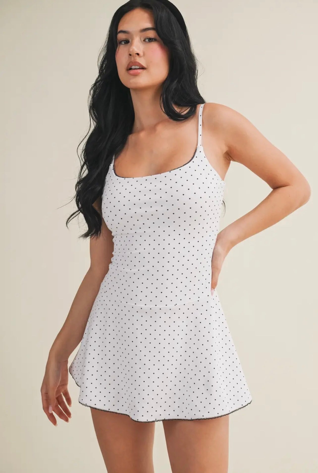 Polka Dot Romper Dress