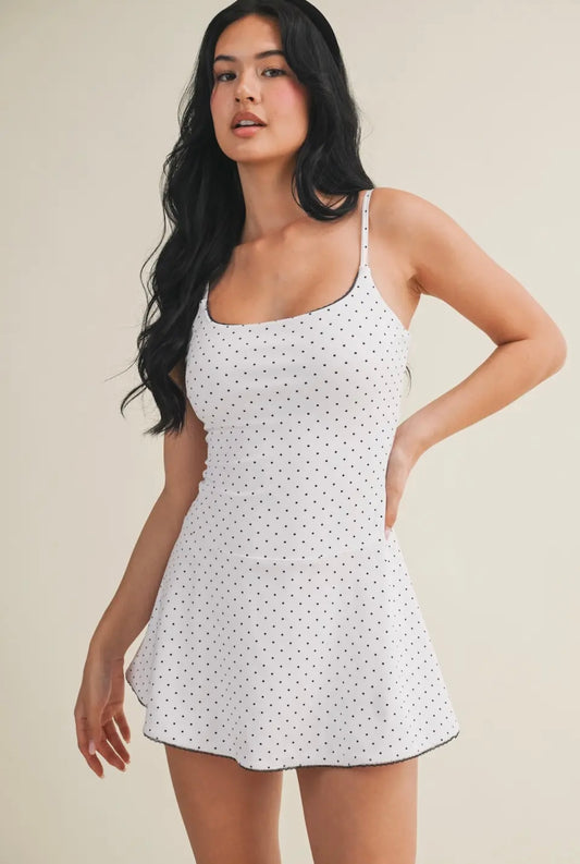 Polka Dot Romper Dress