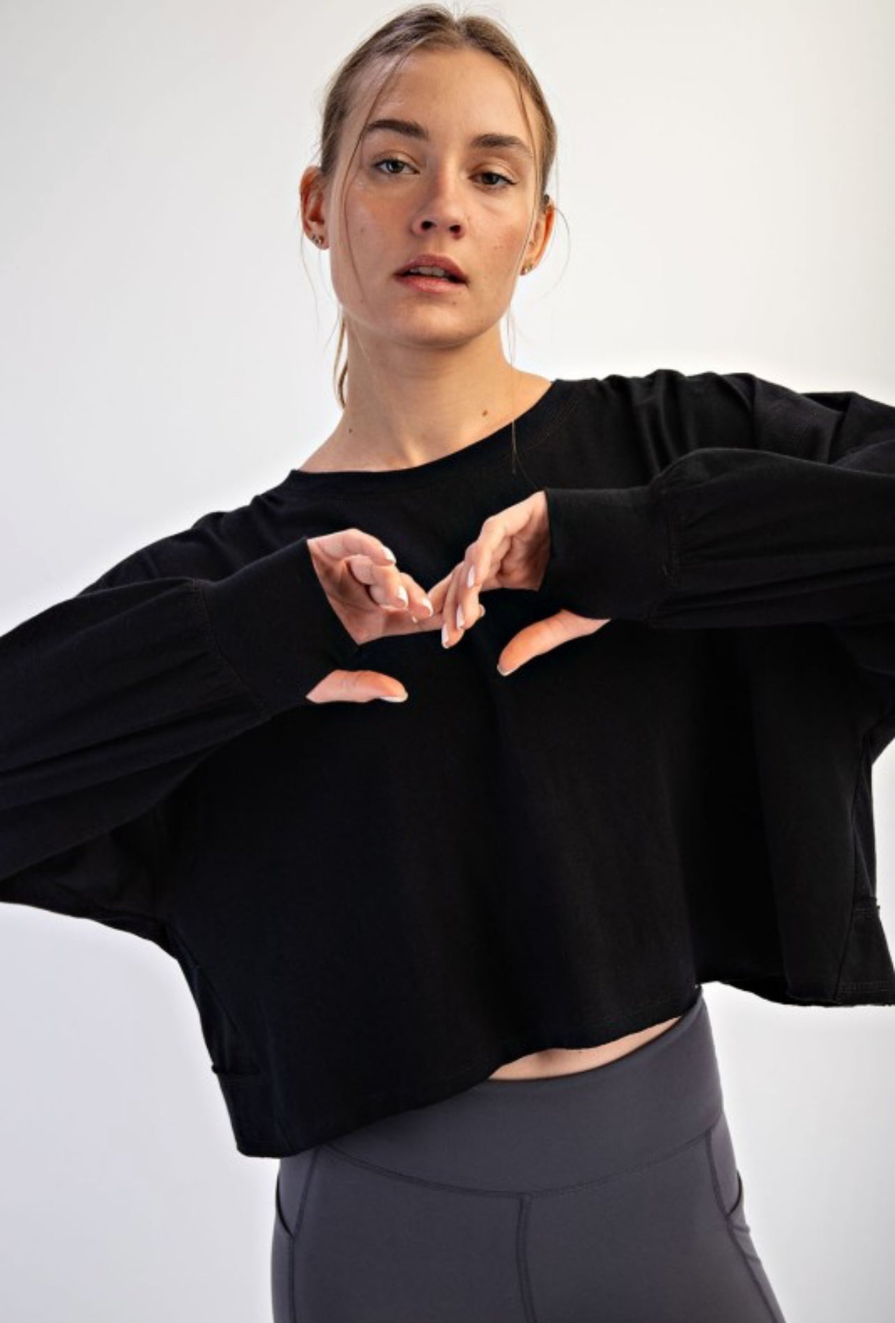 Thumbhole Open Back Top