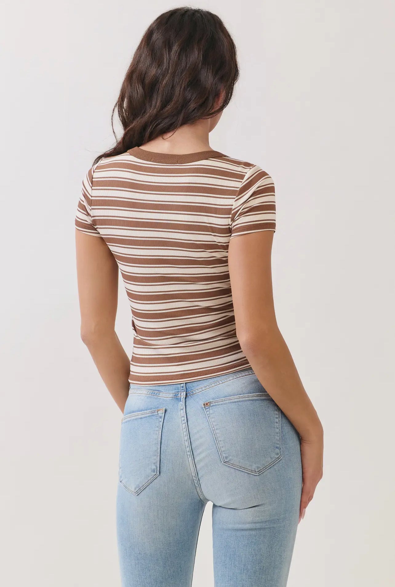 Scoop Neck Stripe Tee