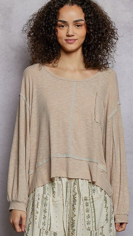 DOORBUSTER Contrast Stitch Top